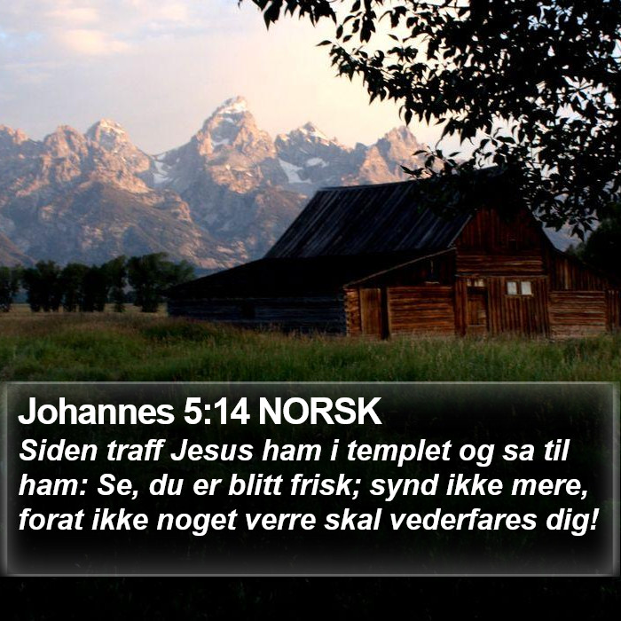 Johannes 5:14 NORSK Bible Study