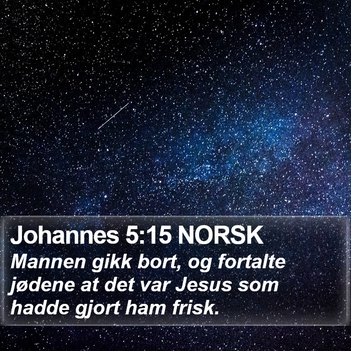 Johannes 5:15 NORSK Bible Study