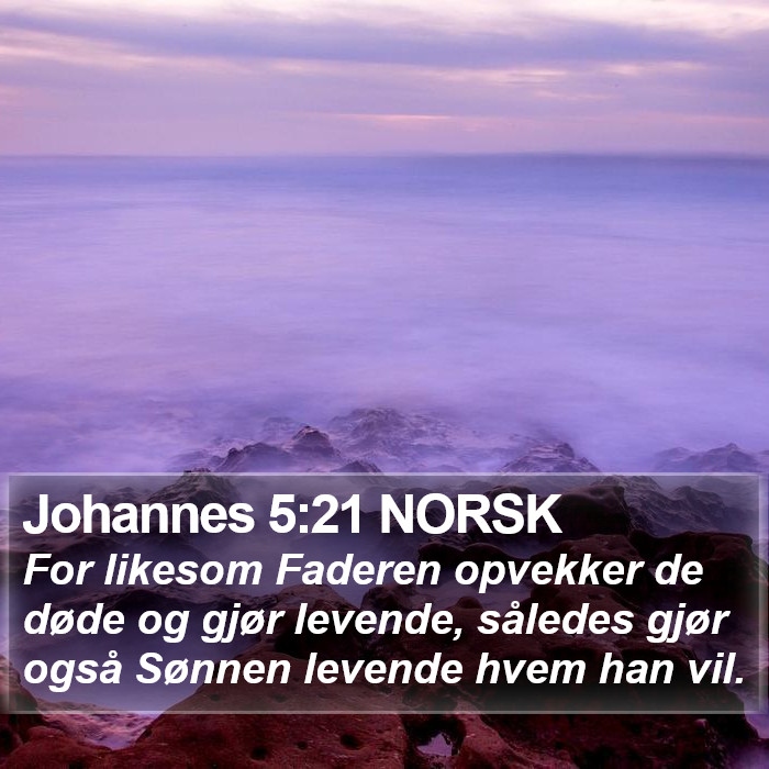 Johannes 5:21 NORSK Bible Study