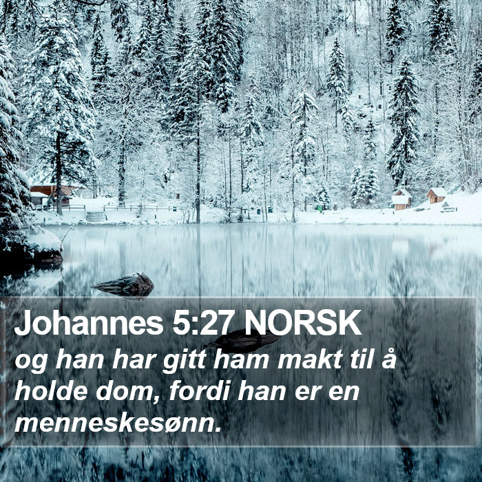 Johannes 5:27 NORSK Bible Study