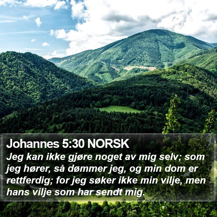 Johannes 5:30 NORSK Bible Study