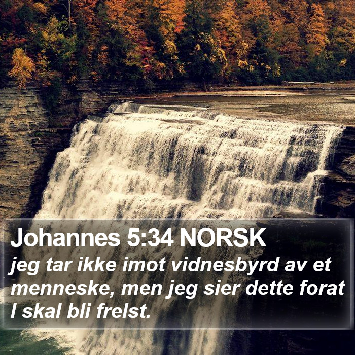 Johannes 5:34 NORSK Bible Study