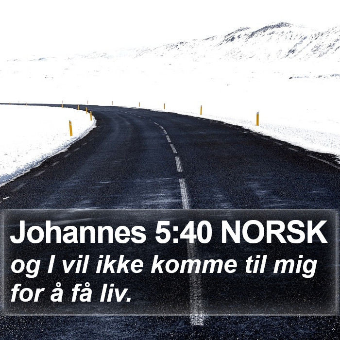 Johannes 5:40 NORSK Bible Study