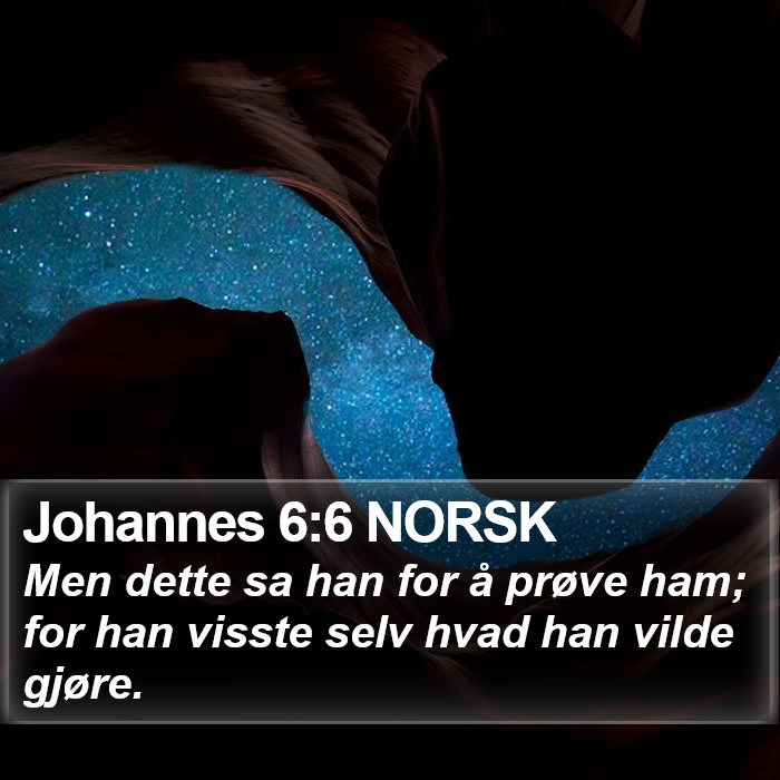 Johannes 6:6 NORSK Bible Study