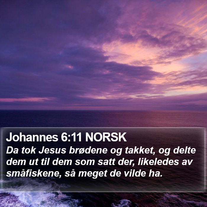 Johannes 6:11 NORSK Bible Study