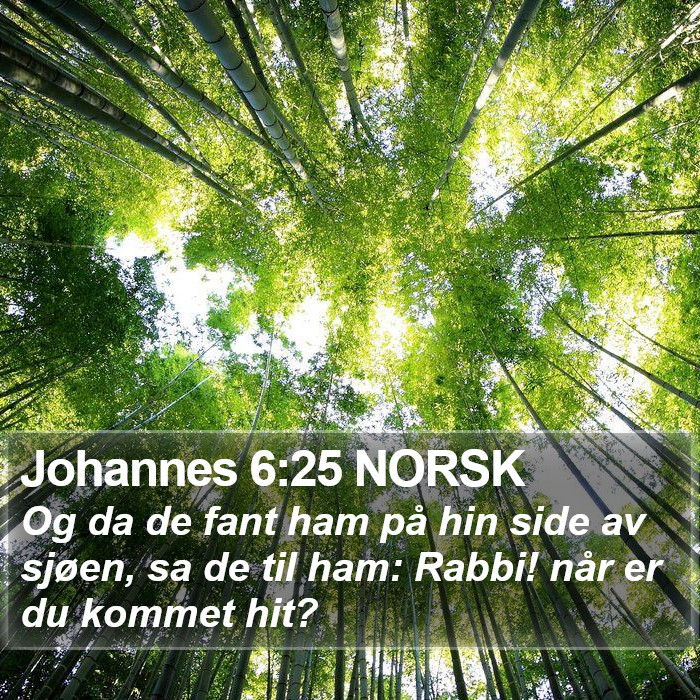Johannes 6:25 NORSK Bible Study