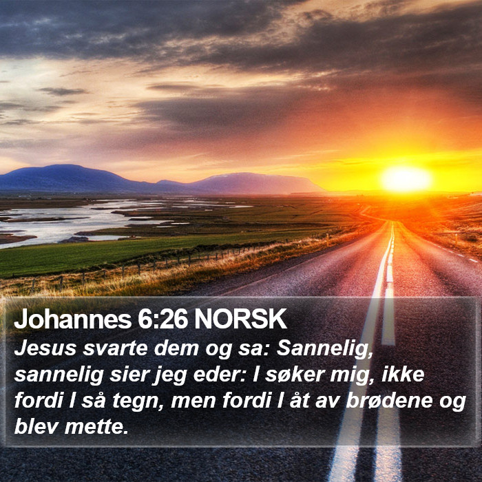 Johannes 6:26 NORSK Bible Study