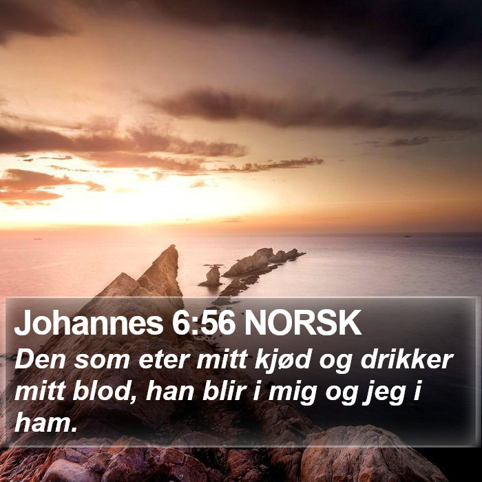 Johannes 6:56 NORSK Bible Study