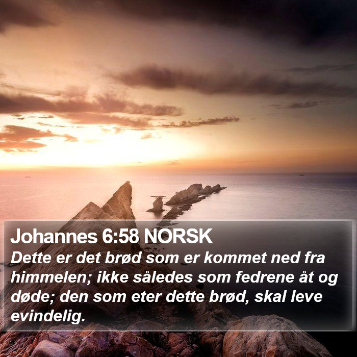 Johannes 6:58 NORSK Bible Study