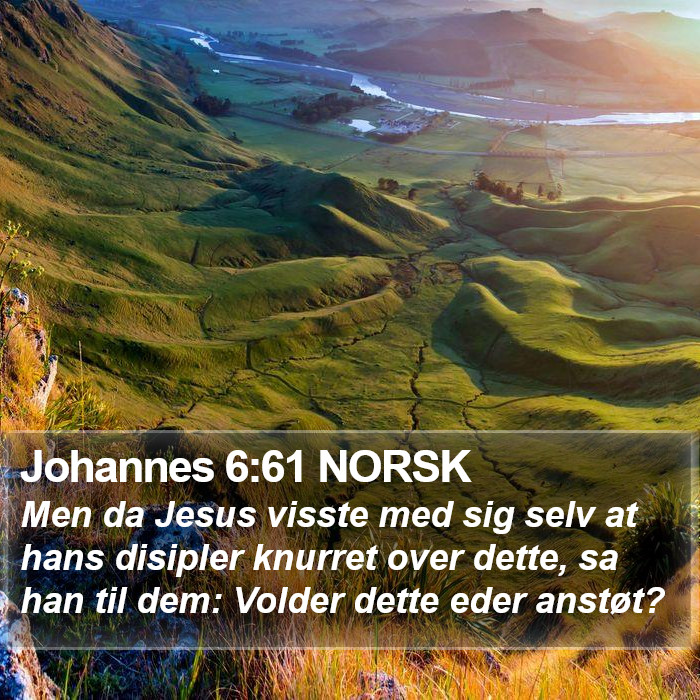 Johannes 6:61 NORSK Bible Study