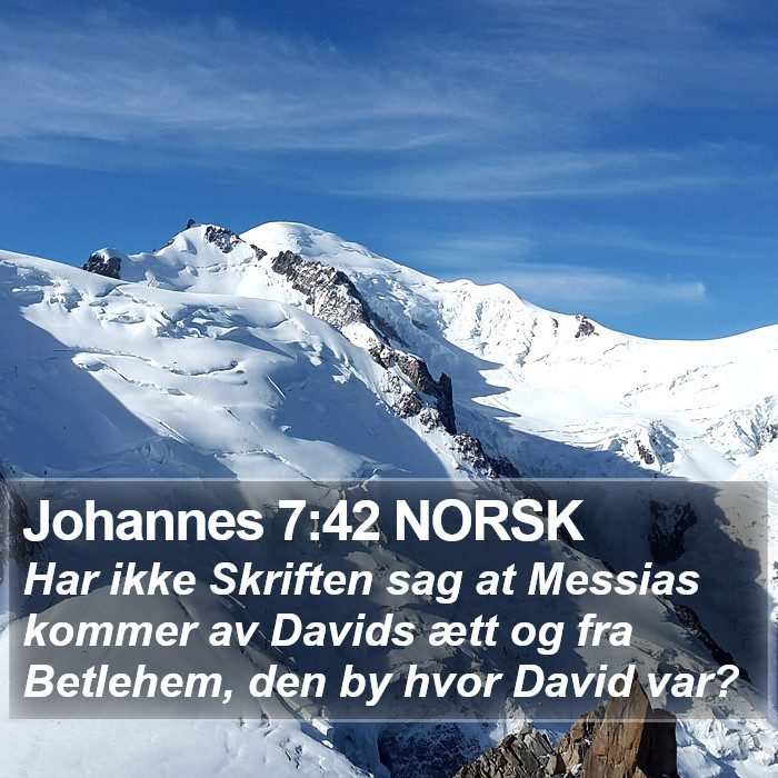 Johannes 7:42 NORSK Bible Study