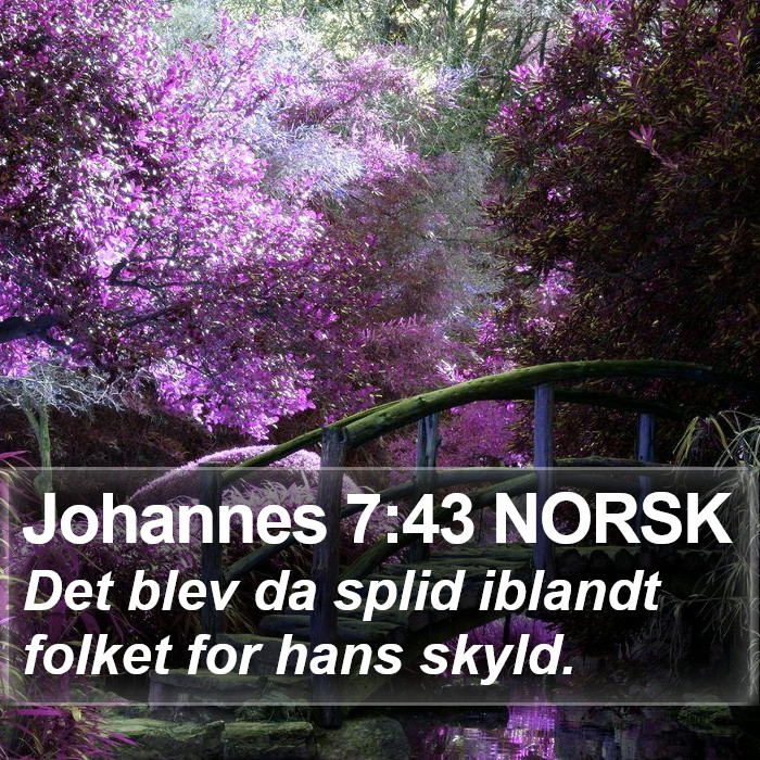 Johannes 7:43 NORSK Bible Study