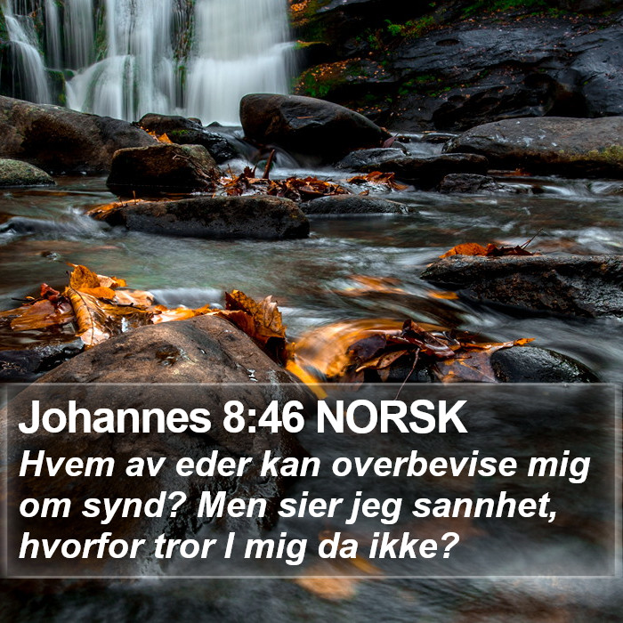 Johannes 8:46 NORSK Bible Study