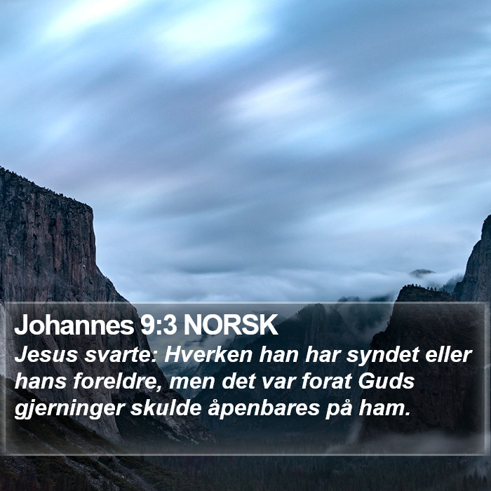 Johannes 9:3 NORSK Bible Study
