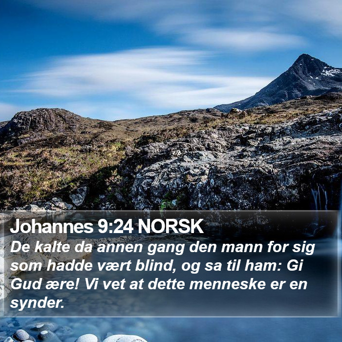 Johannes 9:24 NORSK Bible Study