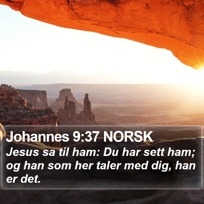 Johannes 9:37 NORSK Bible Study