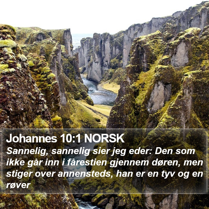 Johannes 10:1 NORSK Bible Study