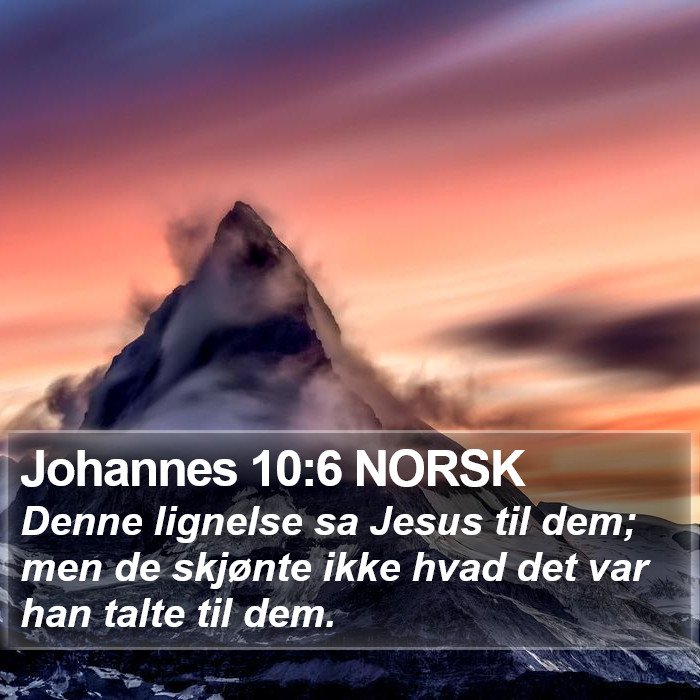 Johannes 10:6 NORSK Bible Study