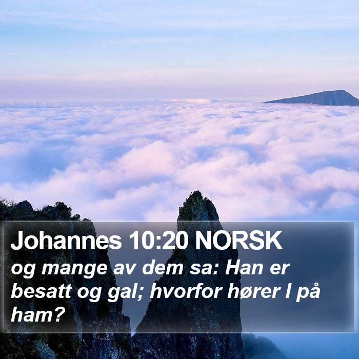 Johannes 10:20 NORSK Bible Study