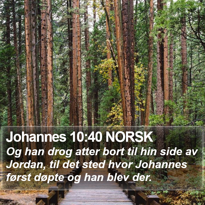 Johannes 10:40 NORSK Bible Study