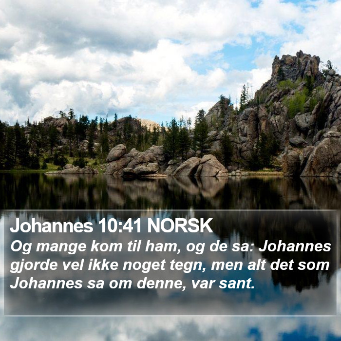 Johannes 10:41 NORSK Bible Study