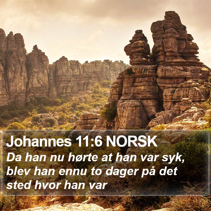 Johannes 11:6 NORSK Bible Study