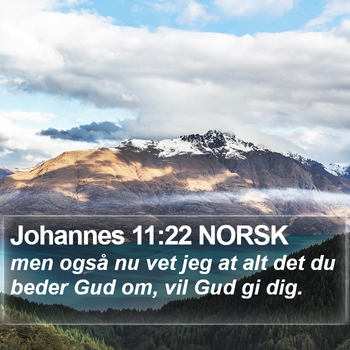 Johannes 11:22 NORSK Bible Study