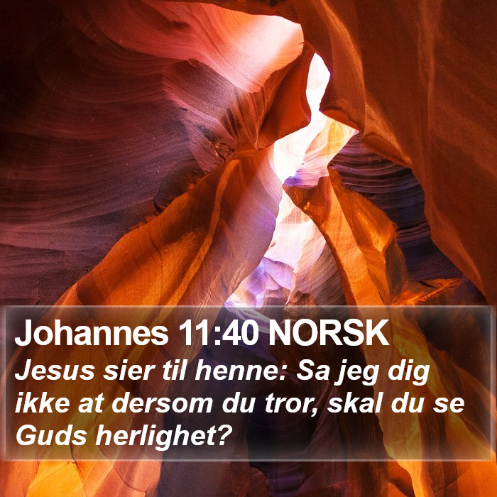 Johannes 11:40 NORSK Bible Study