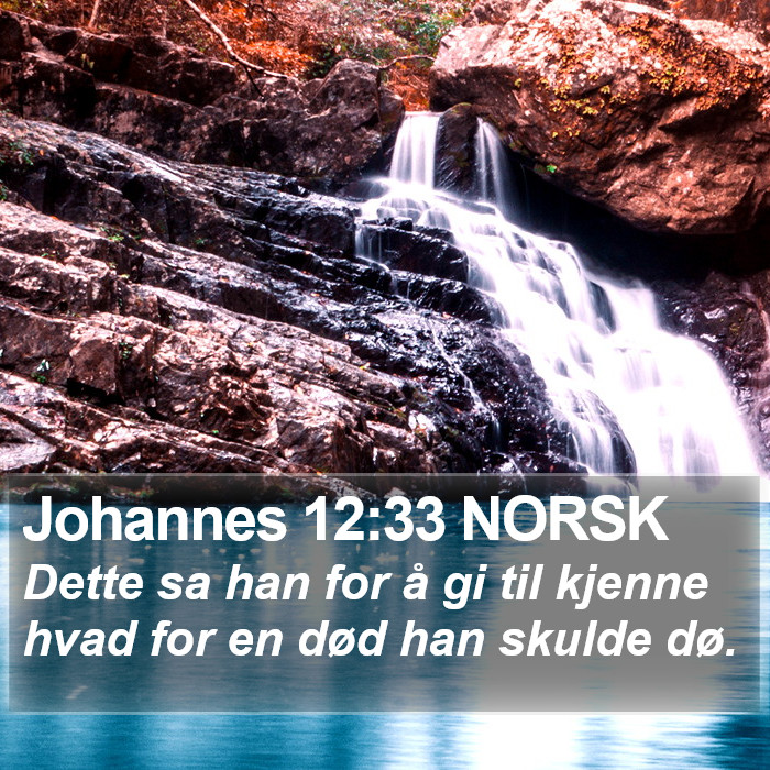 Johannes 12:33 NORSK Bible Study