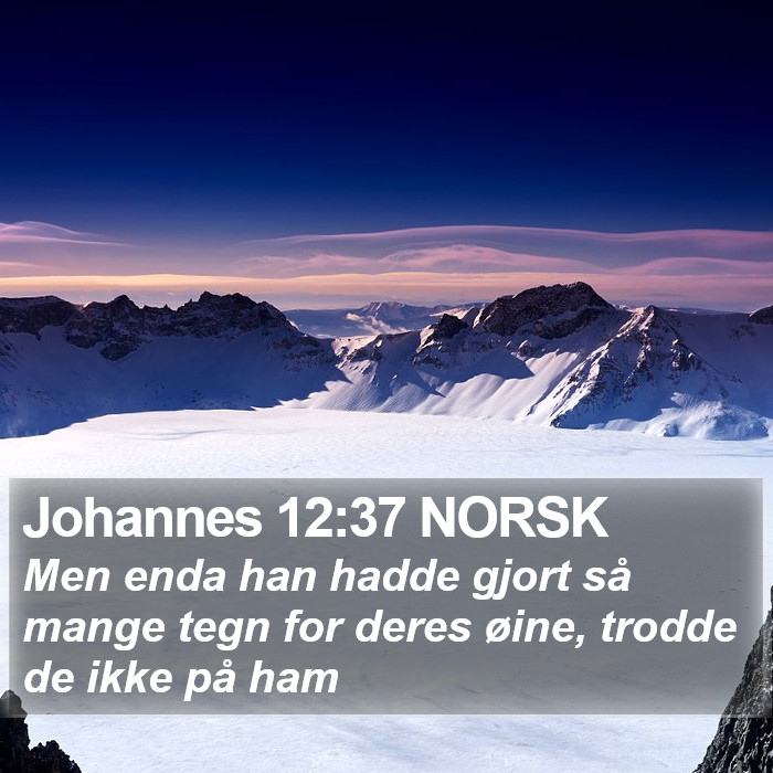 Johannes 12:37 NORSK Bible Study