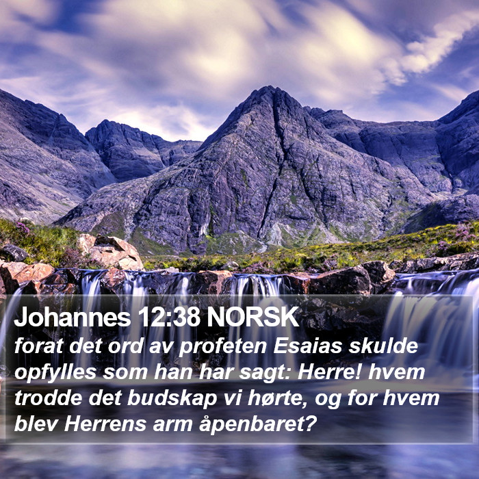 Johannes 12:38 NORSK Bible Study