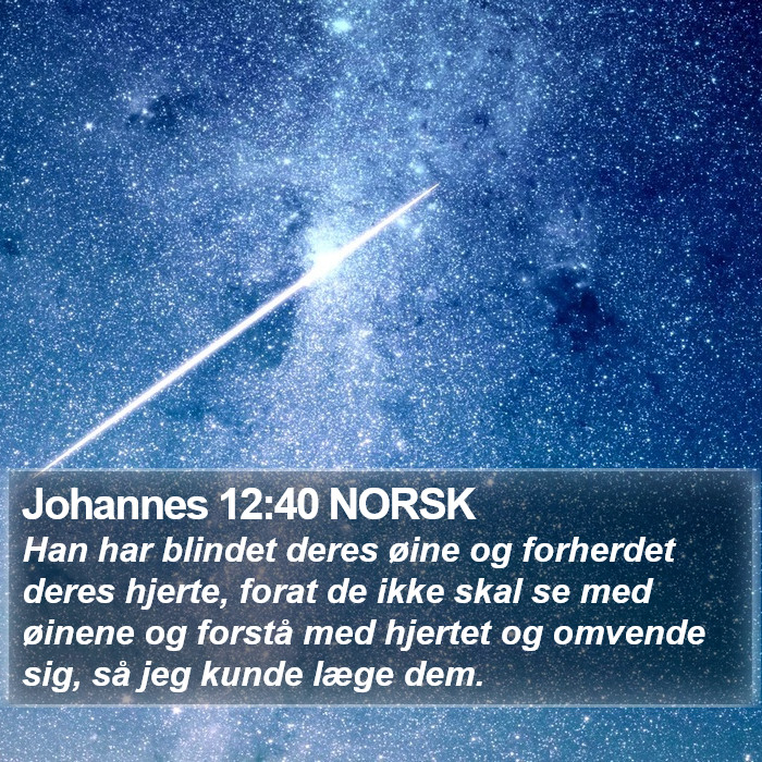 Johannes 12:40 NORSK Bible Study