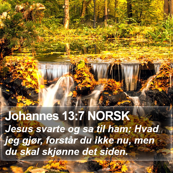 Johannes 13:7 NORSK Bible Study