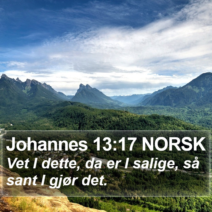 Johannes 13:17 NORSK Bible Study