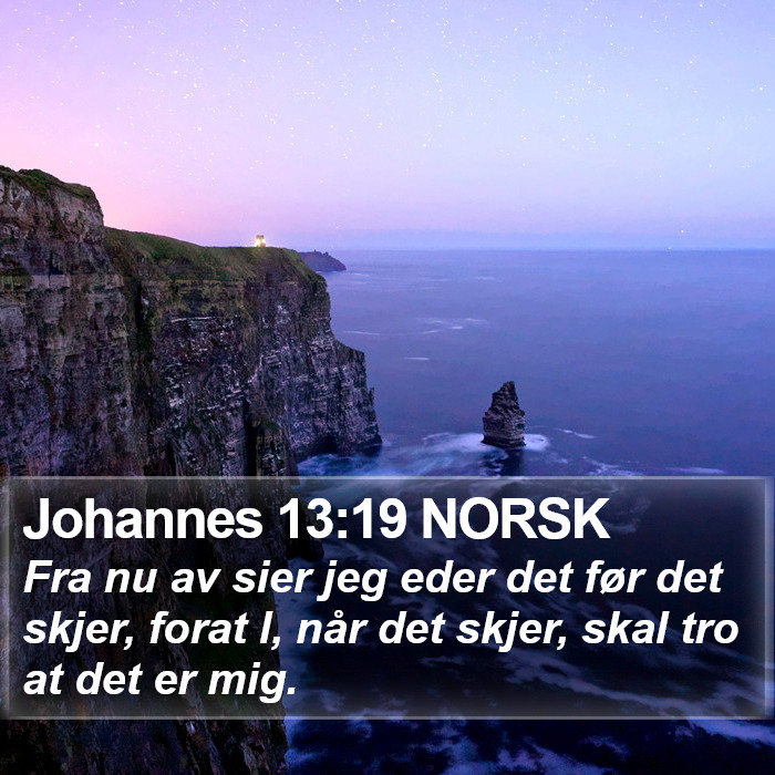 Johannes 13:19 NORSK Bible Study