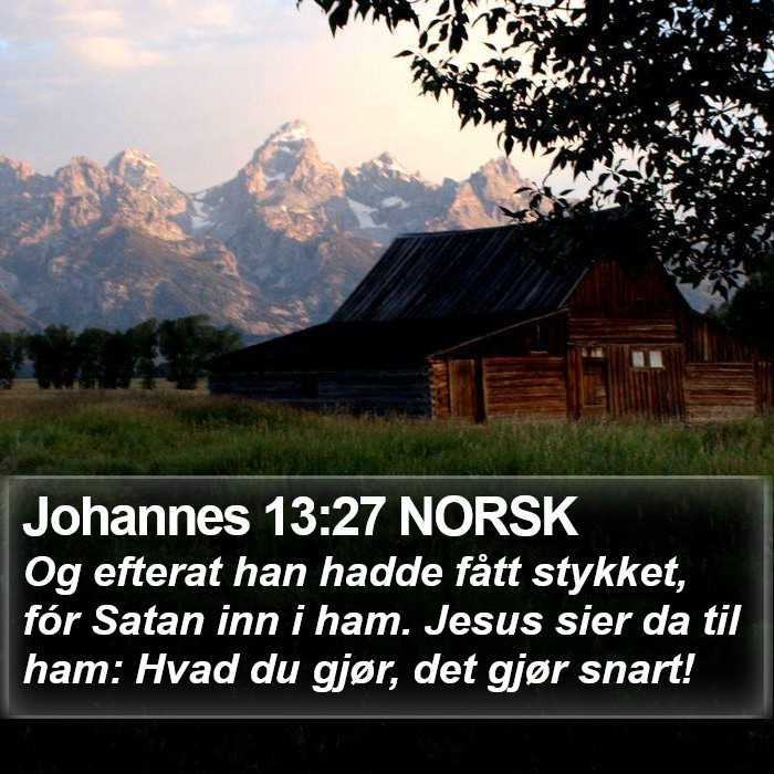 Johannes 13:27 NORSK Bible Study