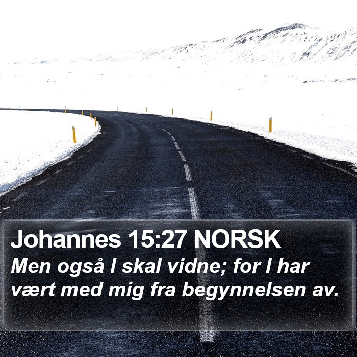 Johannes 15:27 NORSK Bible Study