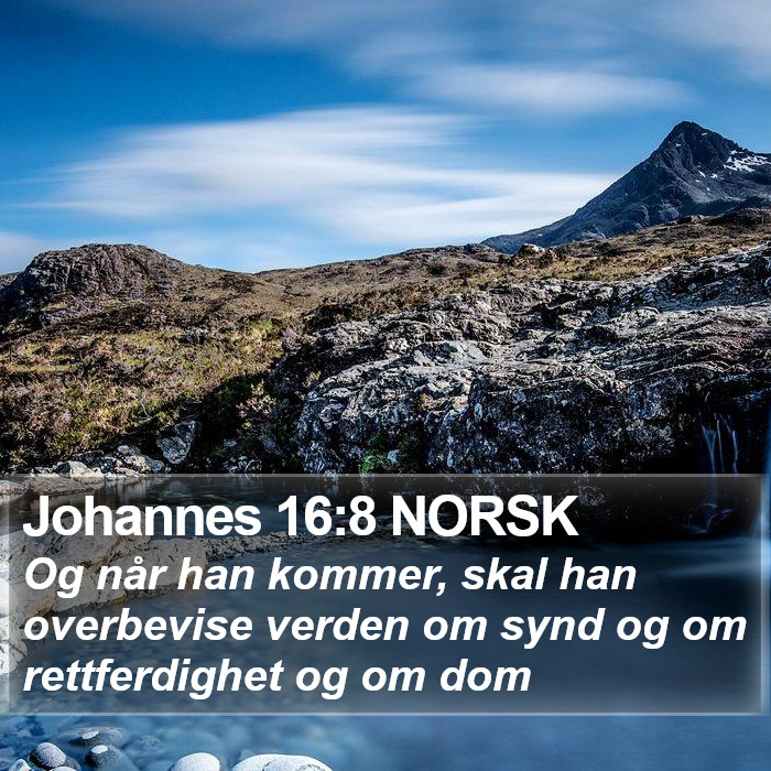 Johannes 16:8 NORSK Bible Study