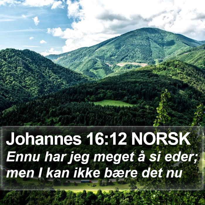 Johannes 16:12 NORSK Bible Study