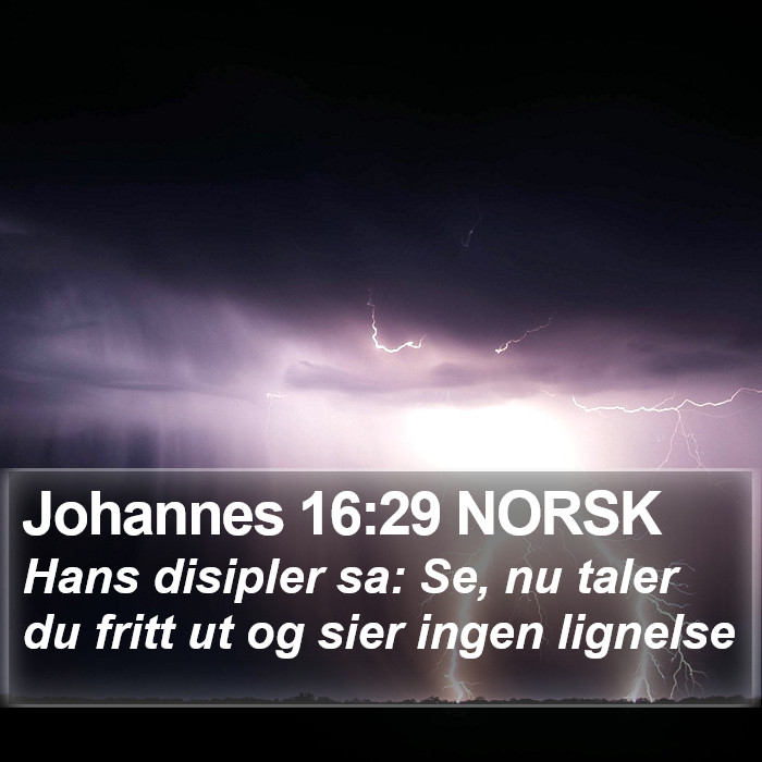 Johannes 16:29 NORSK Bible Study