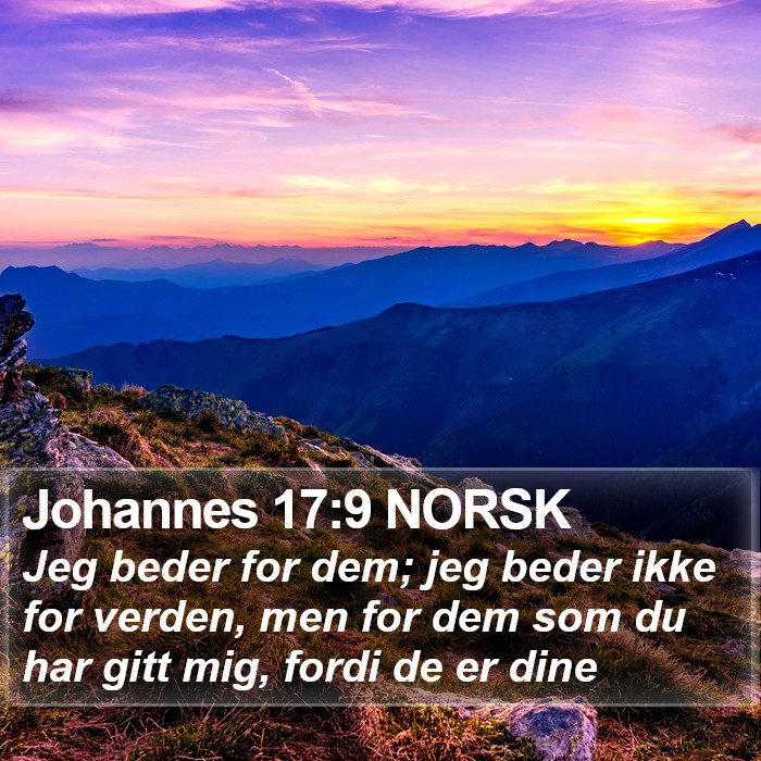 Johannes 17:9 NORSK Bible Study