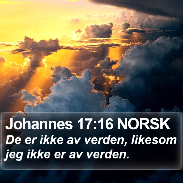 Johannes 17:16 NORSK Bible Study