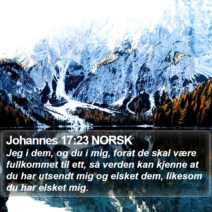 Johannes 17:23 NORSK Bible Study