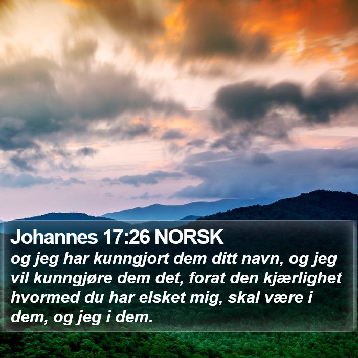Johannes 17:26 NORSK Bible Study