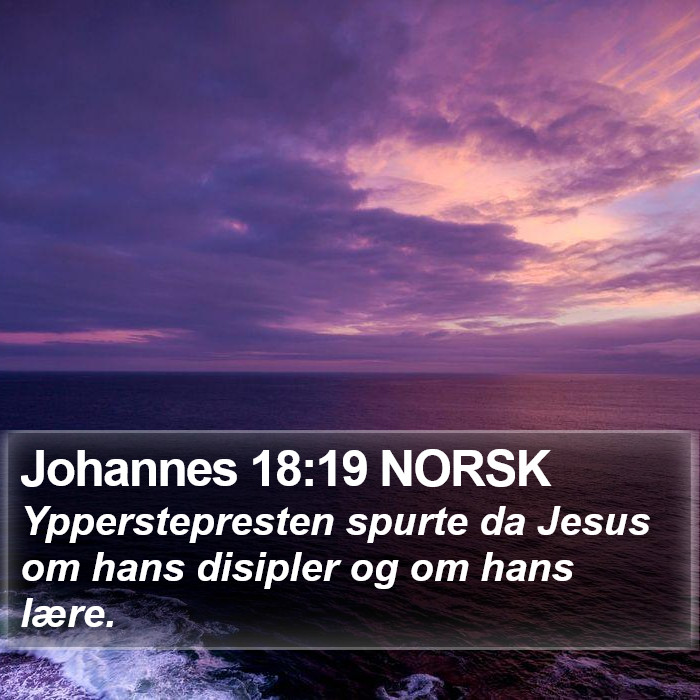 Johannes 18:19 NORSK Bible Study