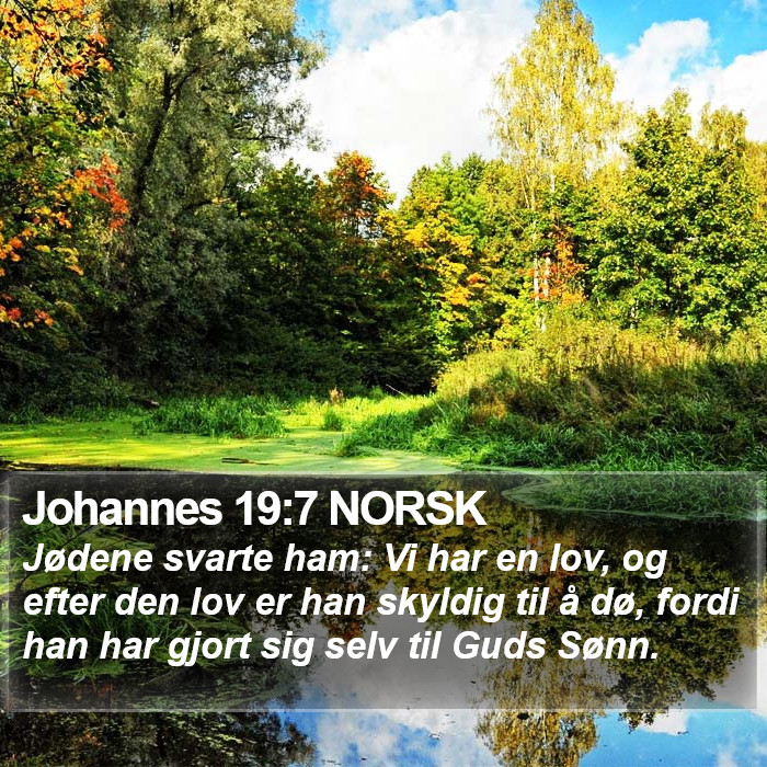 Johannes 19:7 NORSK Bible Study