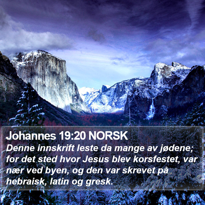 Johannes 19:20 NORSK Bible Study