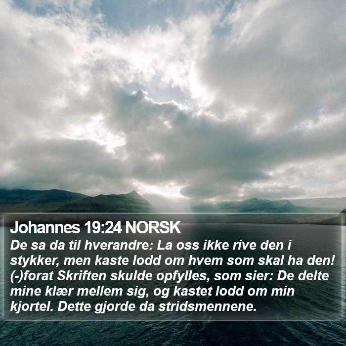 Johannes 19:24 NORSK Bible Study