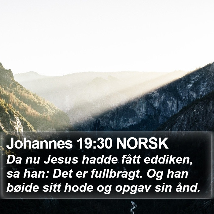 Johannes 19:30 NORSK Bible Study