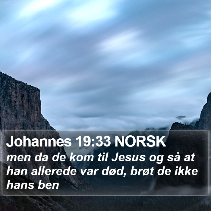 Johannes 19:33 NORSK Bible Study